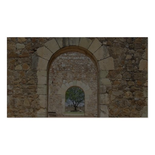 Arched Doors At The Old Fort Business Cards (back side)