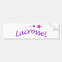 Arched Lacrosse with Stars Bumper Sticker