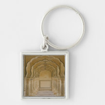 Arched walkway with columns inside Amber Palace, Keychain