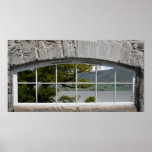Arched Window with View of a Loch Posters