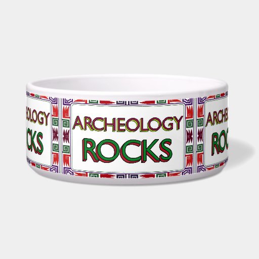 Archeology Rocks Dog Water Bowl Zazzle