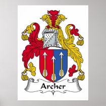 Archer Family Crest Poster