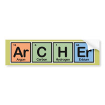 Archer made of Elements bumper stickers by MadeOfElements Archer made of Elements bumper stickers