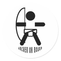 Archer on the board stickers by Kenoby Archer on the board stickers
