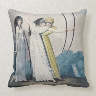 Archers, engraved by J.H. Wright (fl.1795-1838) an Pillows