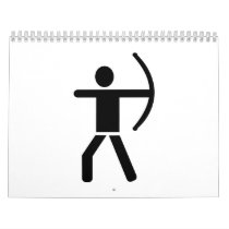 Archery arrow bow wall calendar