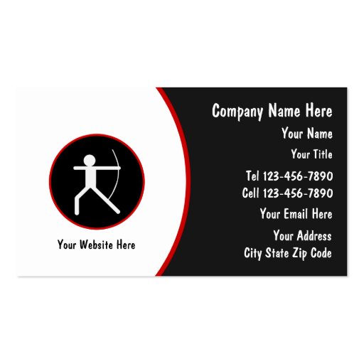 Archery Business cards (front side)