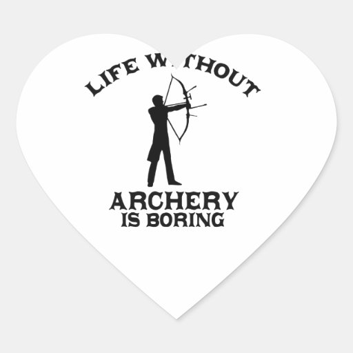 Archery DESIGNS Heart Sticker Zazzle