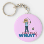 Archery Girl in Blue - Blonde Keychains