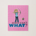 Archery Girl in Blue - Blonde Puzzles