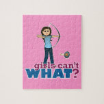 Archery Girl in Blue - Light Jigsaw Puzzle