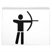 Archery player wall calendar