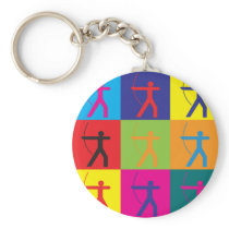 Archery Pop Art Keychains