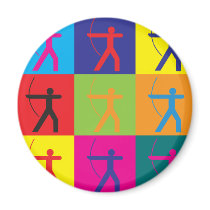 Archery Pop Art Fridge Magnet