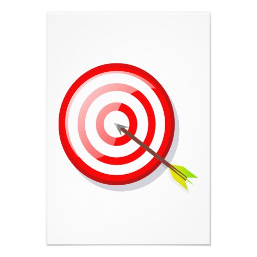 Archery Target and Arrow Invitations
