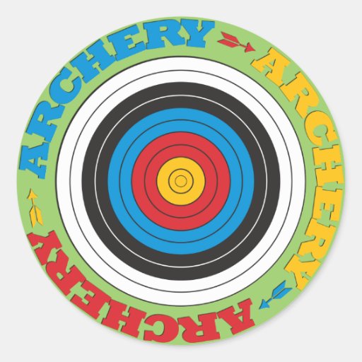 Archery Target Classic Round Sticker Zazzle