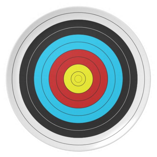 Archery Target Party Plate Zazzle