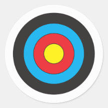 Archery Target Round Sticker