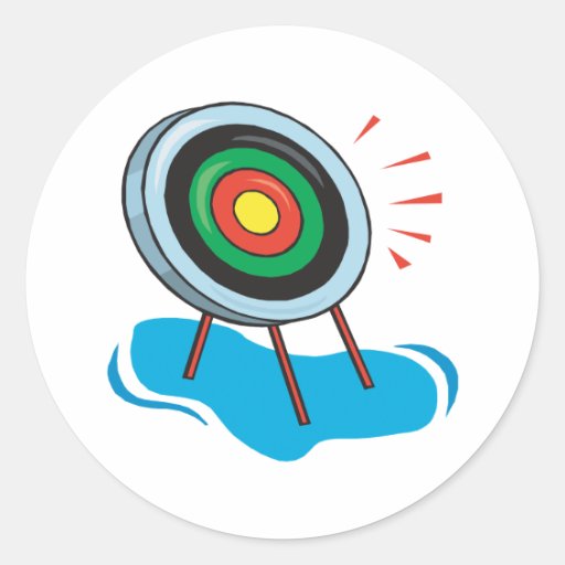 Archery Target Classic Round Sticker Zazzle