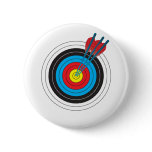 Archery Target with Arrows Pin