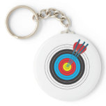 Archery Target with Arrows Key Chains