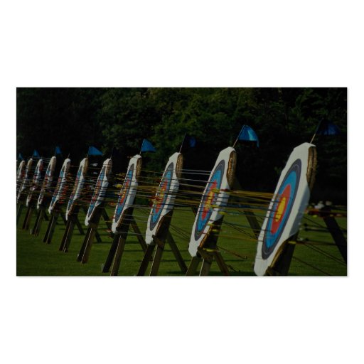 Archery targets near Brentwood, Essex, U.K. Business Card Templates (back side)
