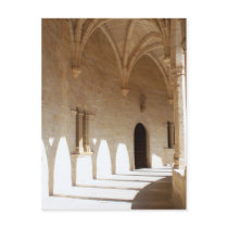 Arches in Bellver Castle postcards