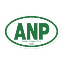 Arches National Park Oval Stickers