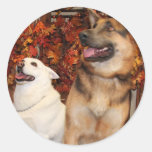 Archie and Nellie - German Shepherds Stickers