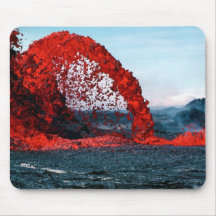 Arching Fountain of Lava from Pahoehoe Volcano Mousepad