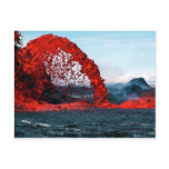 Arching Fountain of Lava from Pahoehoe Volcano Postcard