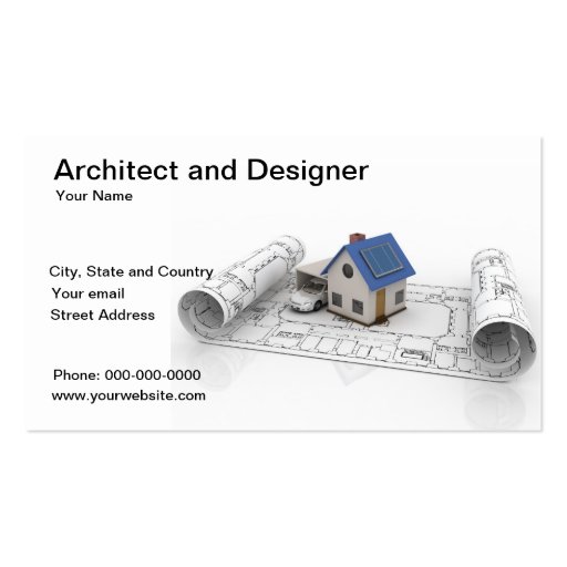 Architect and designer business card (front side)