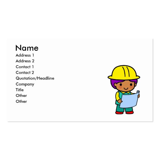 Architect Boy Business Card Template