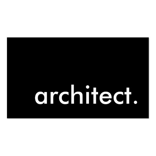 architect. business card templates (front side)
