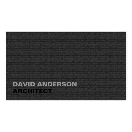 Architect - Business Cards (front side)