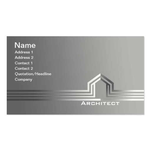 Architect Business Cards (front side)