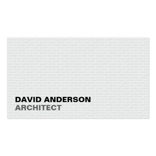 Architect - Business Cards (front side)