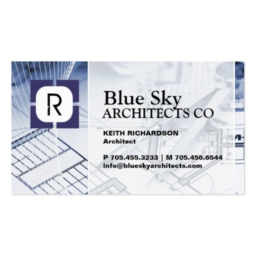 ARCHITECT COMPANY BUSINESS CARD (front side)