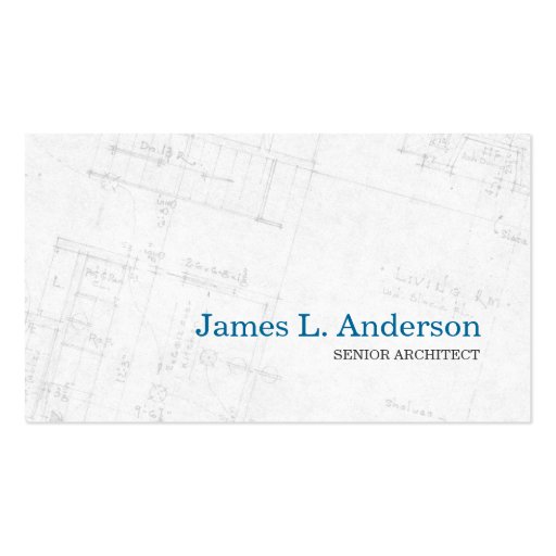 Architect - Floor Plan business card (front side)