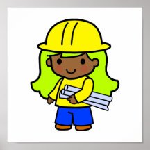 Architect Girl 1 Print