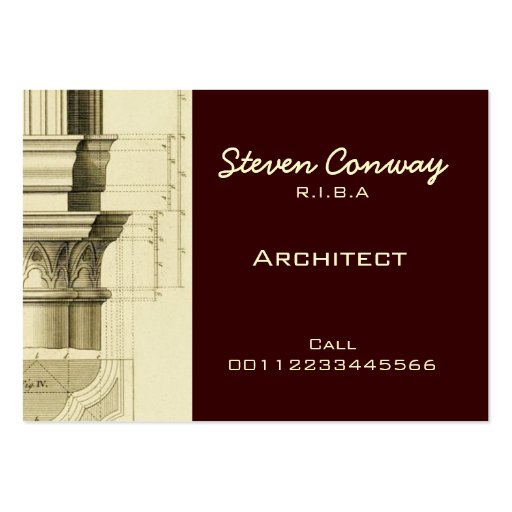 Architect ~ Gothic Architecture Design Business Card