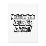 Architect Joke...Two Thumbs Post Card