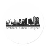 Architect original gifts! round stickers