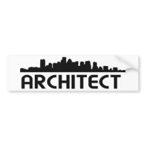 Architect Skyline design! bumper stickers by angeria Architect Skyline design! bumper stickers