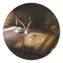 Architect - The drafting table Round Sticker