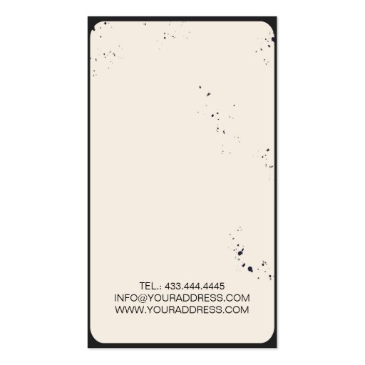 Architect Vintage Business Card (back side)