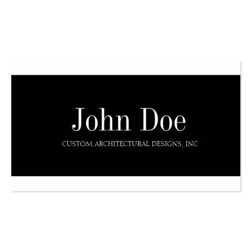 Architect W/W - Available Letterhead - Business Card Template (front side)