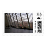 Architectual Window with Fall Trees postage