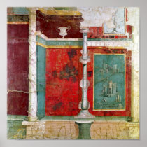 Architectural detail with a landscape posters