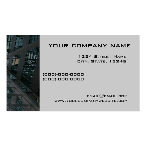 Architectural engineering business card template (back side)
